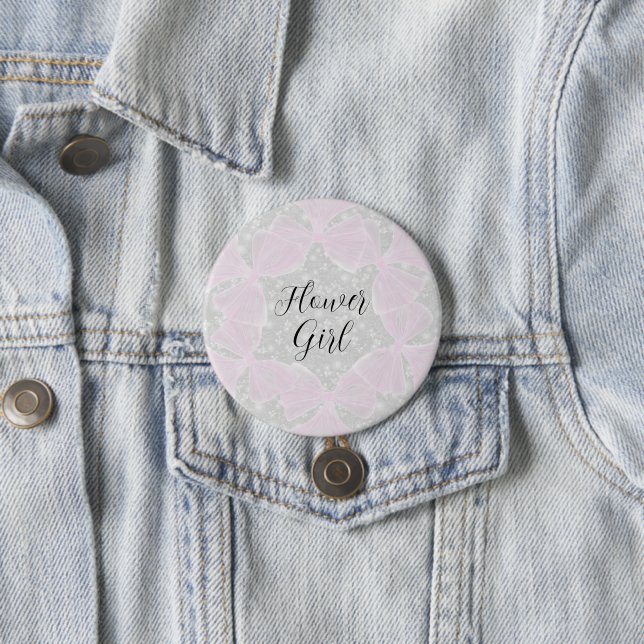 Sweet Coquette bows- Flower Girl Button (In Situ)