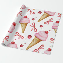 Sweet Coquette Watercolor Gift Wrap