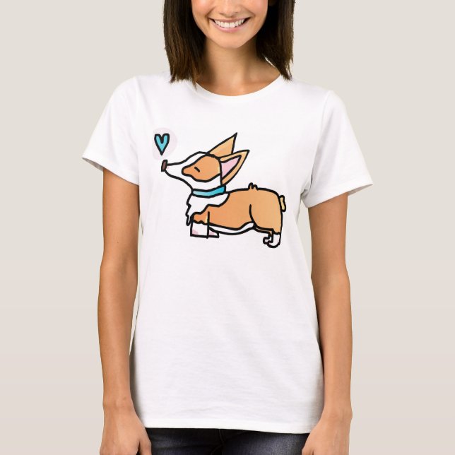 SWEET CORGI KISSES. T-Shirt (Front)