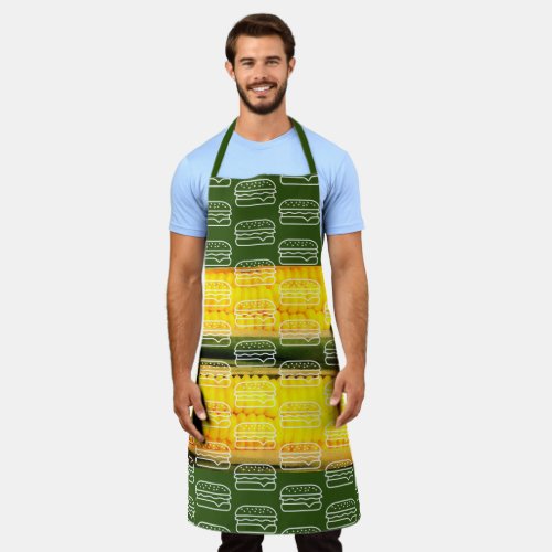 Sweet corn  burgers  apron