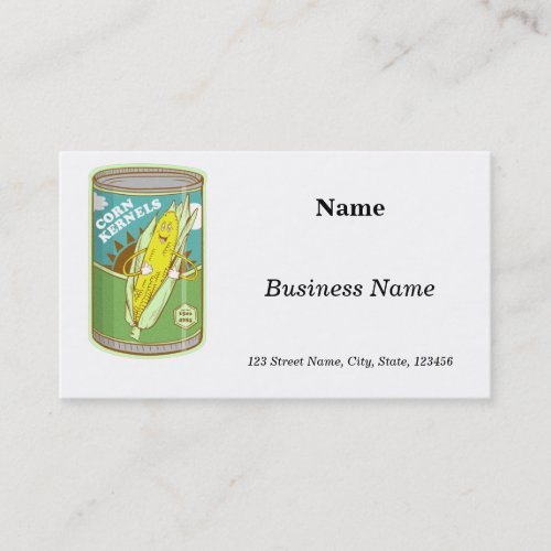 Sweet Corn in a Can Business Card
