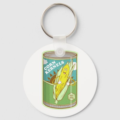 Sweet Corn in a Can Keychain
