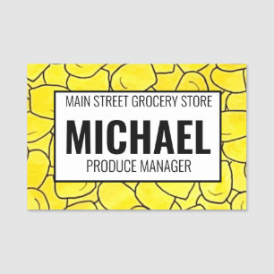 Sweet Corn Kernels Farm Grocery Store Vegetable Name Tag