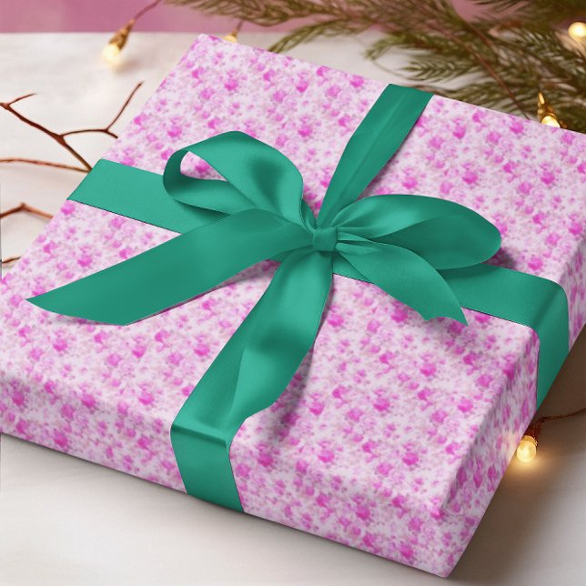 Sweet Cottage Purple and Pink Christmas  Wrapping Paper (Creator Uploaded)