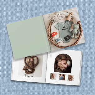 sweet cottagecore basket baby photo book keepsake 