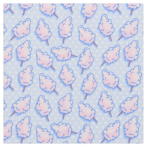 sweet cotton candy blue dots fabric