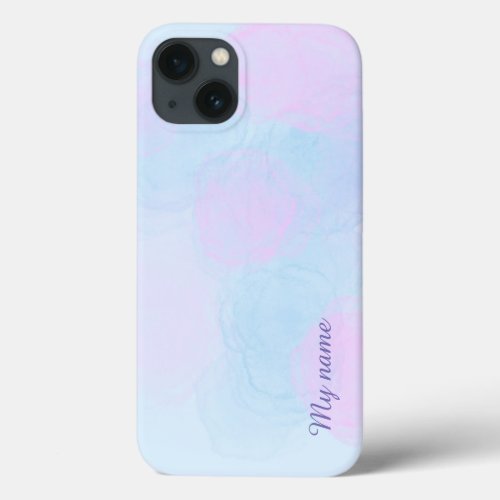 Sweet cotton candy iPhone case with your name