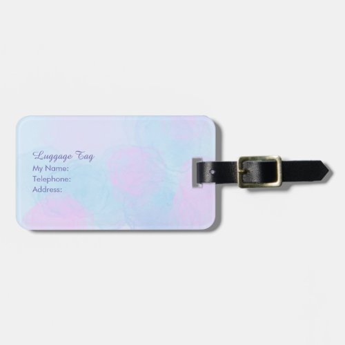 Sweet cotton candy luggage tag 