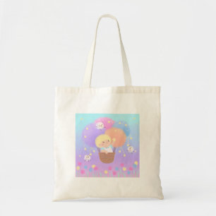 Sweet Cotton Candy Ride with Fluffy Monsters Tote Bag