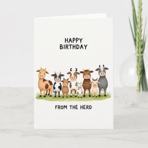 Sweet Cow Birthday Card