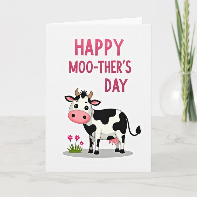 Sweet Cow Mothers Day Card (Front)