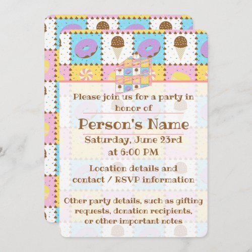 Sweet Cravings Party Invitation