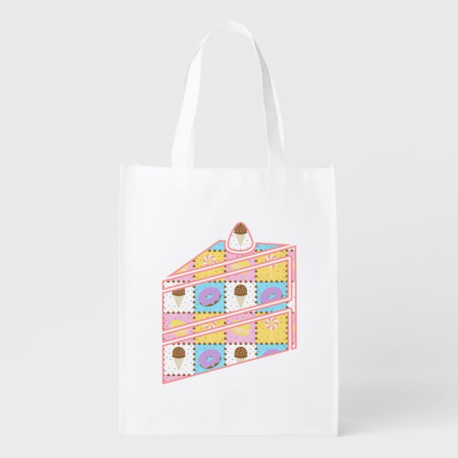 Sweet Cravings Reusable Grocery Bag (Front)
