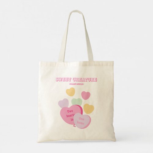 Sweet creature candy design tote bag