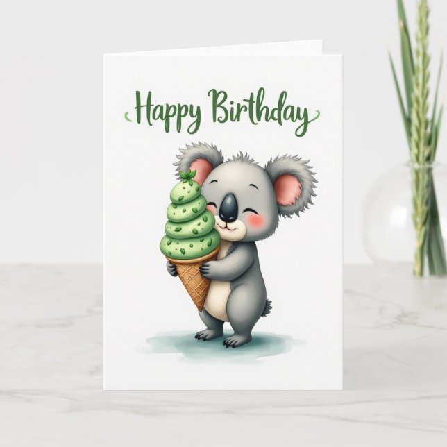 Sweet Creature Dessert Birthday Card (Front)