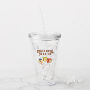 Sweet Crew: Character Cake Pops on a Stick Acrylic Tumbler
