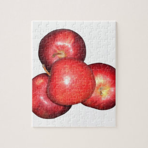Sweet & Crisp Red Apples - Organic Fruit Print Jigsaw Puzzle