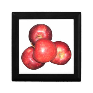 Sweet & Crisp Red Apples - Organic Fruit Print Keepsake Box
