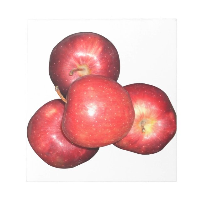 Sweet & Crisp Red Apples - Organic Fruit Print Notepad (Front)