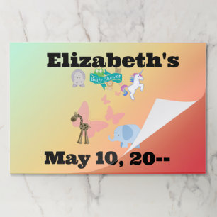 Sweet Critters and Butterflies Baby Shower Design Paper Pad