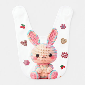 Sweet Crochet Bunny Baby Bib