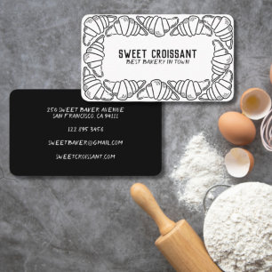 Sweet Croissant Bakery Pastry Shop Business Card
