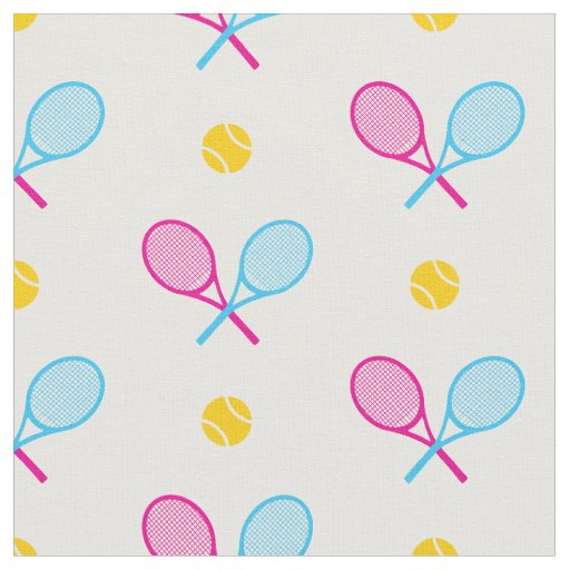 Sweet crossed tennis rackets - custom background fabric