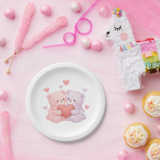 Sweet Cuddly Pairs Paper Plates