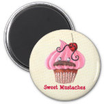 Sweet Cupcake And Mustaches Magnet at Zazzle
