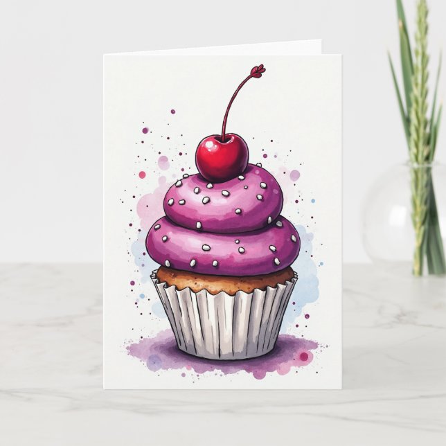 Sweet Cupcake Art Card (Front)