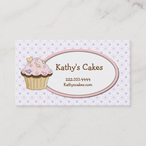 Sweet Cupcake Bakery Business Cards