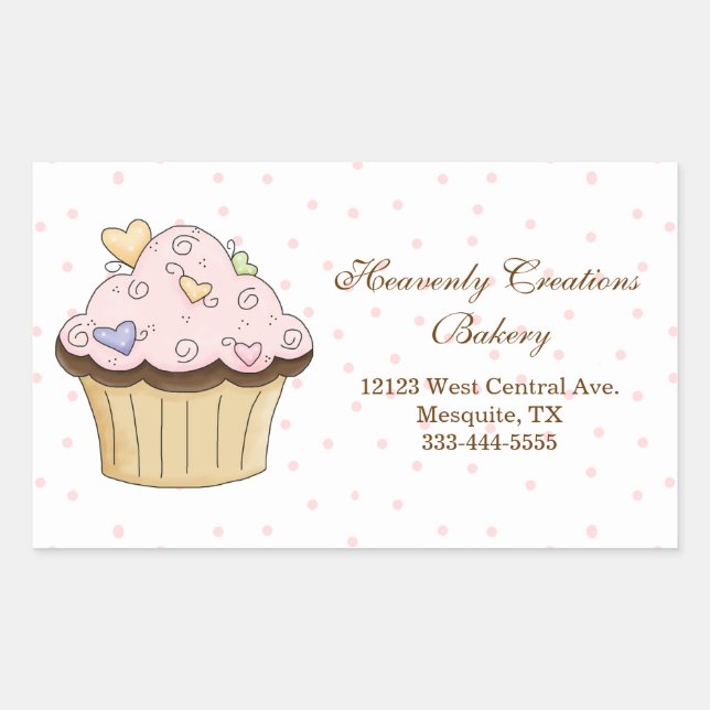 Sweet Cupcake Bakery Stickers (Front)