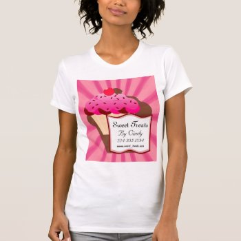 Sweet Cupcake Bakery T-shirt by Iggys_World at Zazzle