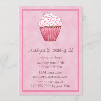 Sweet Cupcake Birthday Party Invitation