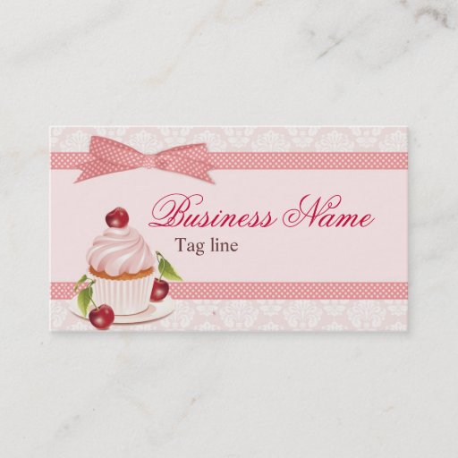 Customizable Sweet Cupcake Business Card Template