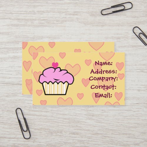 cupcake business Cards