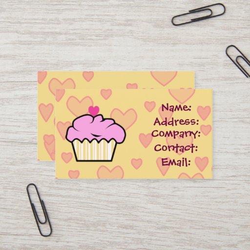 Customizable cupcake business Cards