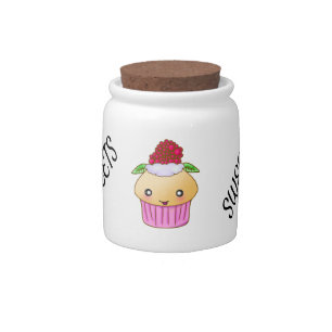 Sweet Cupcake Candy Cute Sugar Bottle Adorable Jar