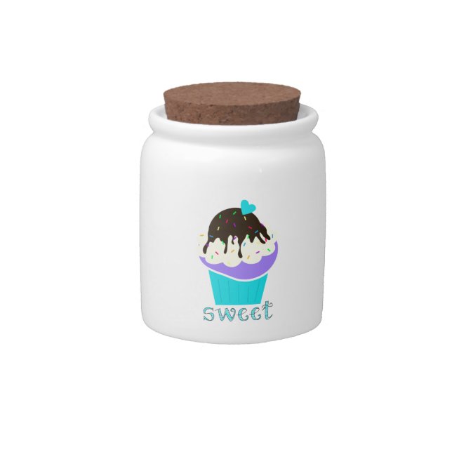 Sweet Cupcake Candy Jar (Front)