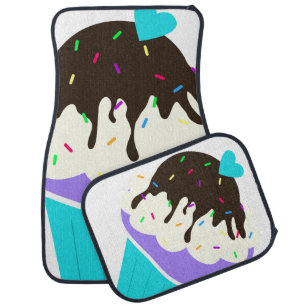Sweet Cupcake Car Floor Mat