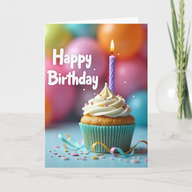 Sweet Cupcake Celebration Card (Front)