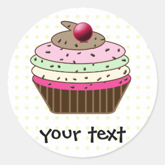 Sweet Cupcake Classic Round Sticker