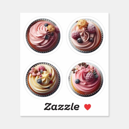 Sweet Cupcake Cream Cakes Muffins Labels Photo 