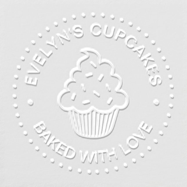Sweet Cupcake Custom Logo Seal Embosser (Design)