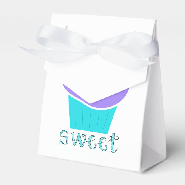 Sweet Cupcake Favor Boxes (Front Side)