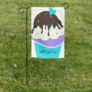 Sweet Cupcake Garden Flag