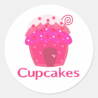 Sweet Cupcake House Classic Round Sticker