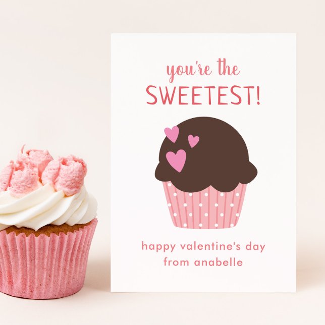 Sweet Cupcake Kids Classroom Valentine's Cards (Creator Uploaded)