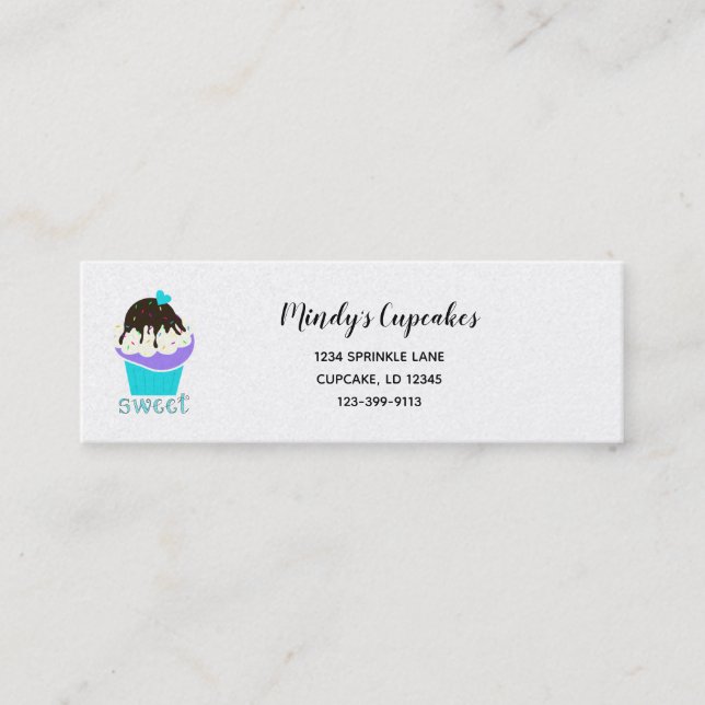 Sweet Cupcake Mini Business Card (Front)
