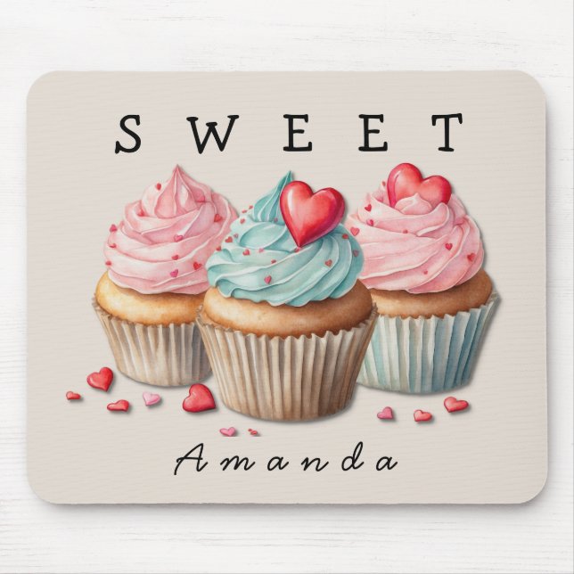 SWEET Cupcake Mousepad Customizable (Front)